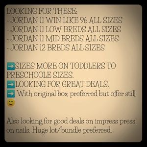 ISO : JORDAN and IMPRESS NAILS